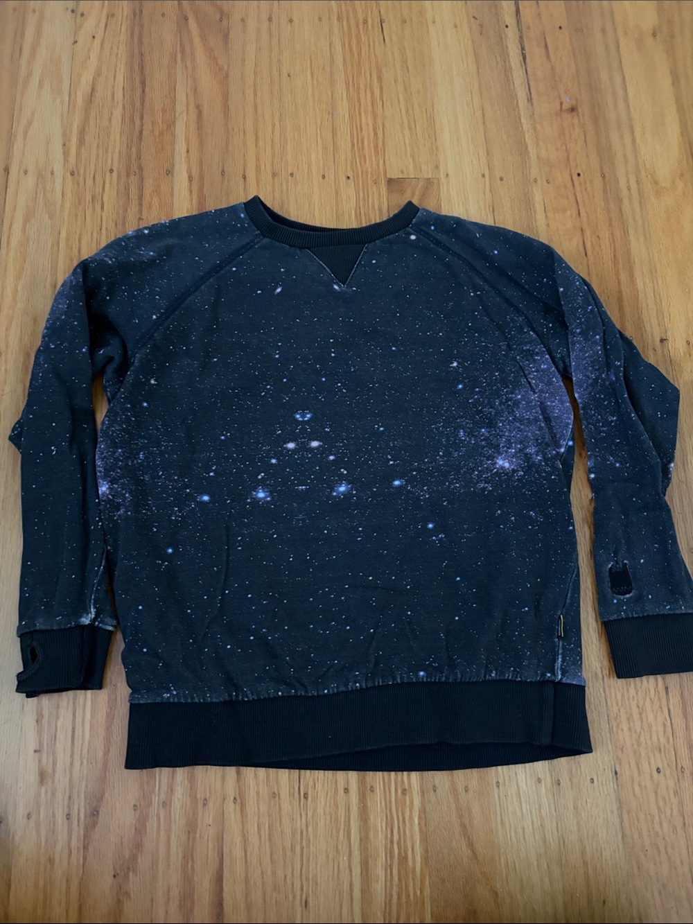 Munster Kids - Black Speckled Galaxy Crewneck Sweatshirt - size 8